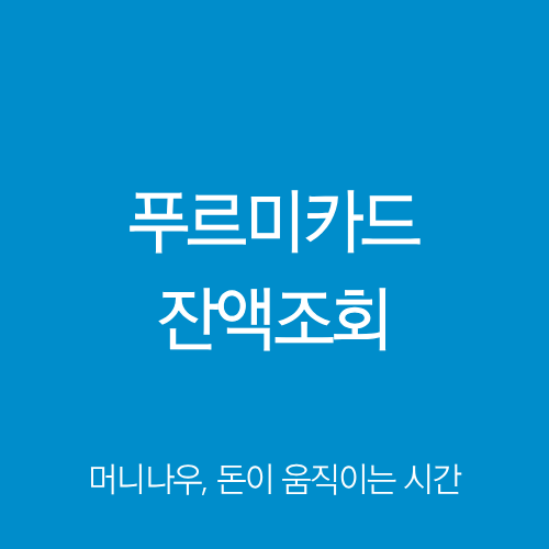 푸르미카드 잔액조회