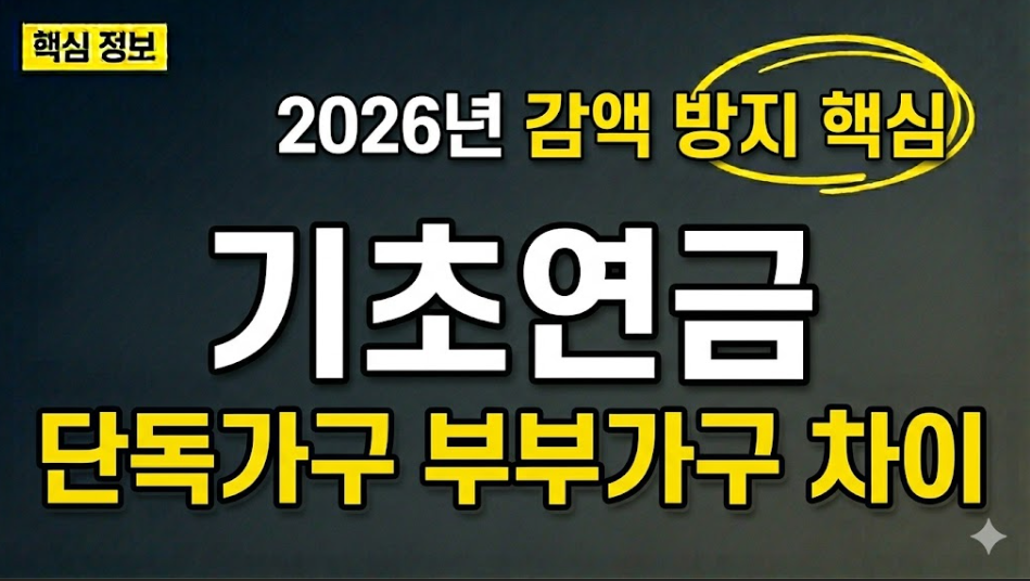 기초연금 단독가구 부부가구
