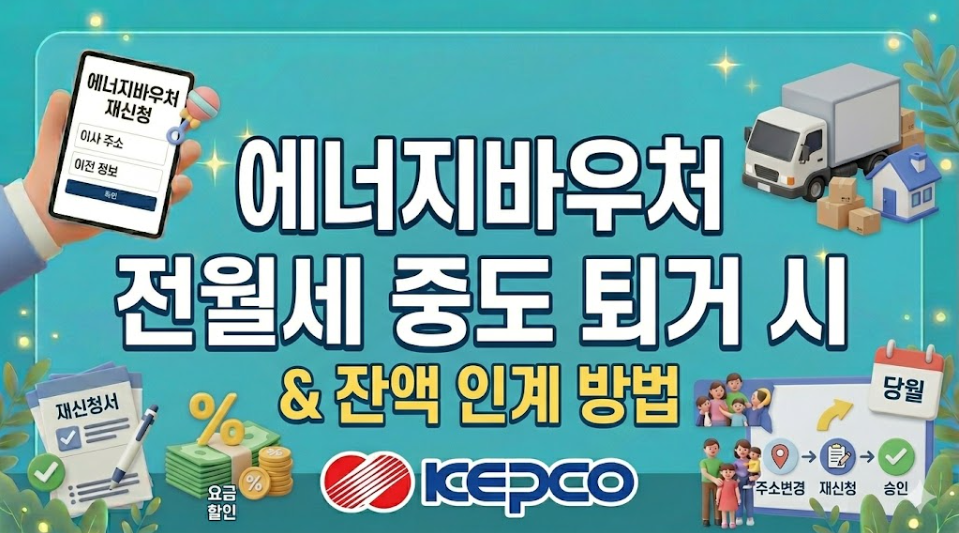 에너지바우처 전월세 중도 퇴거 시 잔액 인계