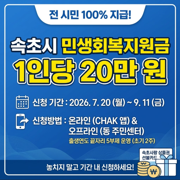 속초시 민생회복지원금